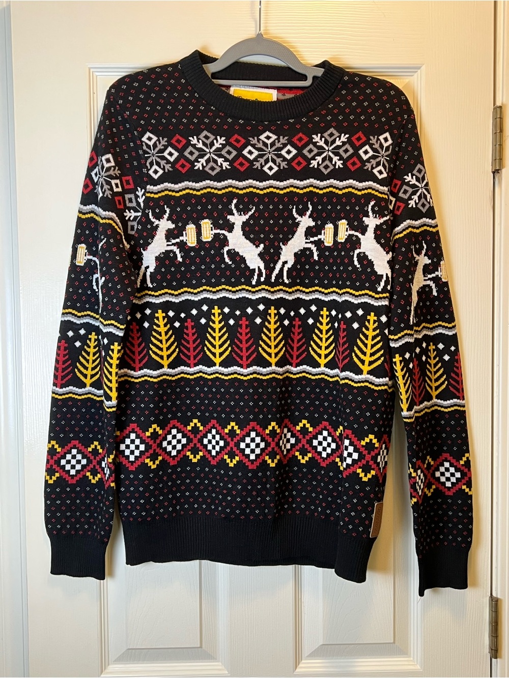 TIPSY ELVES Reindeer Beer Themed Ugly Christmas Sweater